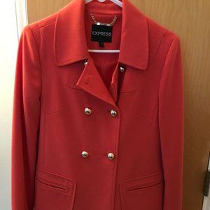 Coral Gold Button Express Jacket